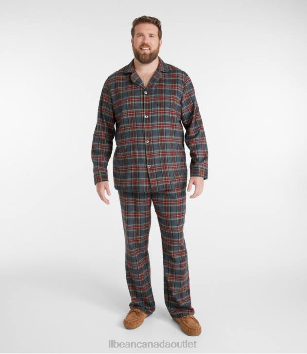 Clothing Grey Stewart H8XZ6969 Scotch Plaid Flannel Pajamas Men L.L.Bean