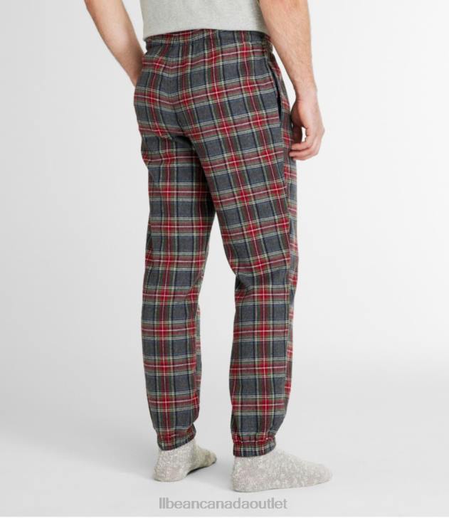 Clothing Indigo Tartan H8XZ494 Scotch Plaid Flannel Jogger Pants Men L.L.Bean