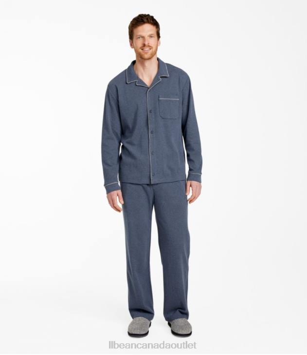 Clothing Navy Heather H8XZ4683 Cotton Knit Pajamas Men L.L.Bean