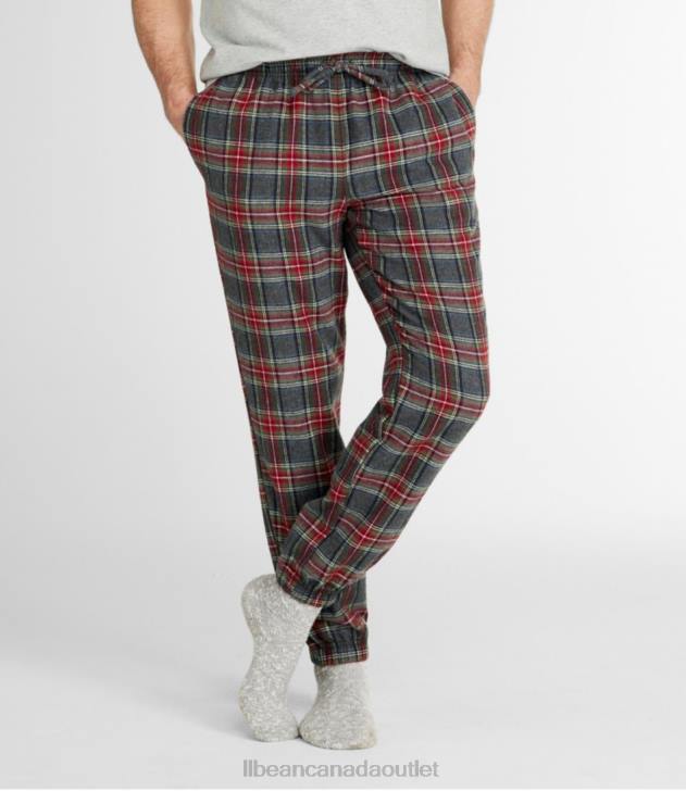 Clothing Vintage Tartan H8XZ6605 Scotch Plaid Flannel Jogger Pants Men L.L.Bean