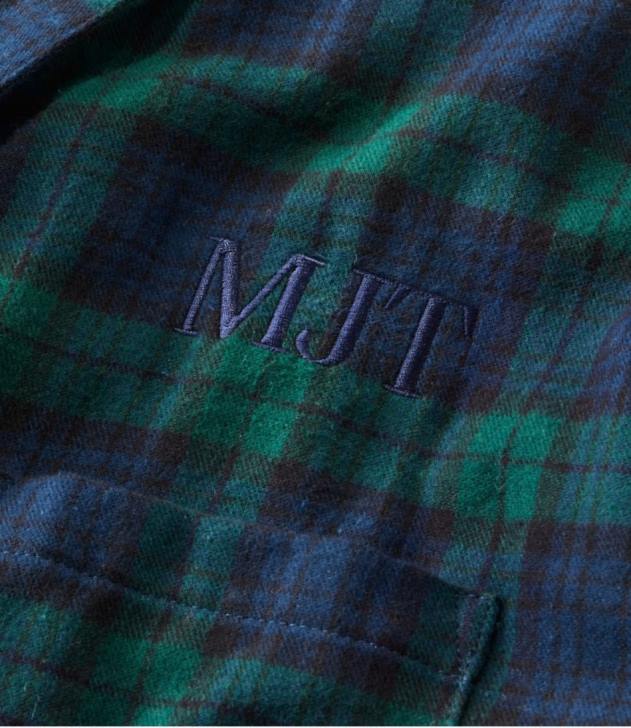Clothing Grey Stewart H8XZ6524 Scotch Plaid Flannel Robe Men L.L.Bean