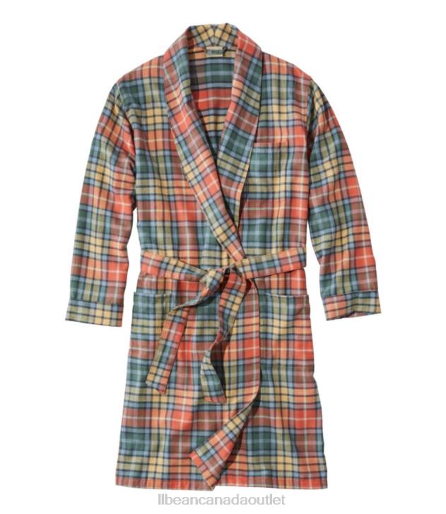 Clothing Washed Buchanan H8XZ4778 Scotch Plaid Flannel Robe Men L.L.Bean