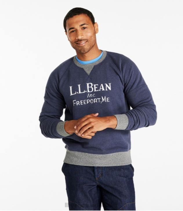 Clothing Indigo Heather H8XZ571 Signature Heritage Sweatshirt Men L.L.Bean