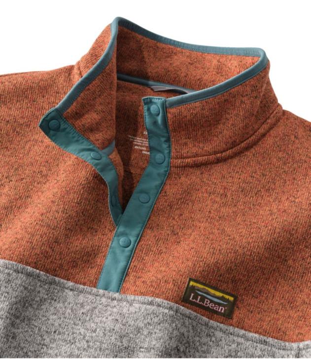 Clothing Light Everglade/Rangeley Blue H8XZ5110 Sweater Fleece Pullover Men L.L.Bean