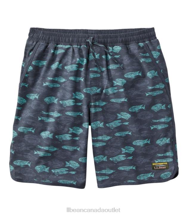 Clothing Carbon Navy Fish Print H8XZ3211 All-Adventure Swim Shorts Men L.L.Bean