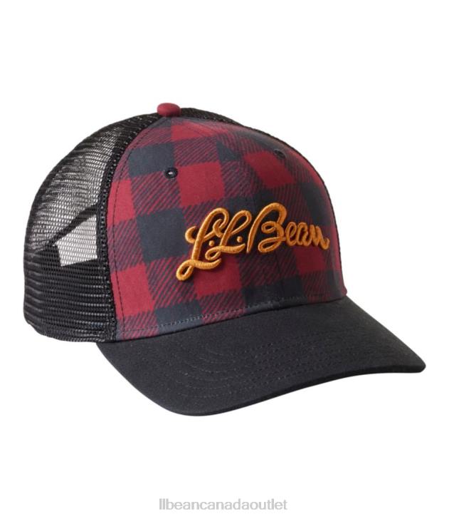 Accessories Mountain Red Buffalo Plaid H8XZ645 Trucker Hat Logo Men L.L.Bean