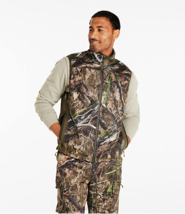 Outdoor Equipment Mossy Oak Country DNA H8XZ1878 Ridge Runner Soft-Shell Vest Men L.L.Bean