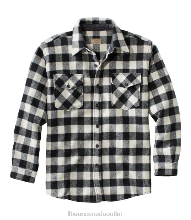 Outdoor Equipment Cream/Black H8XZ6169 Maine Guide Shirt Men L.L.Bean