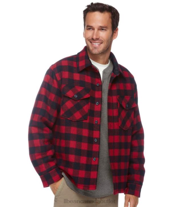 Outdoor Equipment Green/Black H8XZ1255 Maine Guide Shirt with PrimaLoft Men L.L.Bean