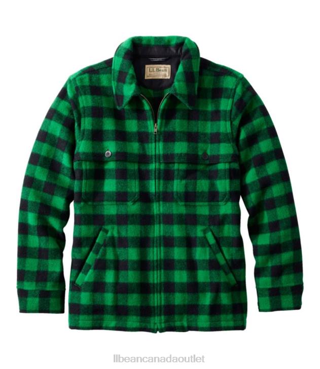 Outerwear Green/Black H8XZ3705 Maine Guide Zip-Front Jac-Shirt Men L.L.Bean