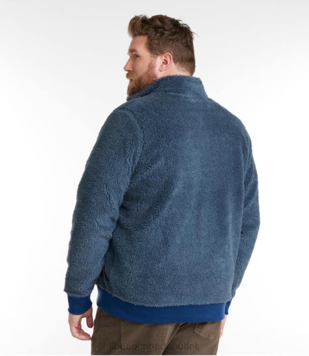 Outerwear Antique Gold/Carbon Navy H8XZ5947 Sherpa Fleece Jacket Men L.L.Bean