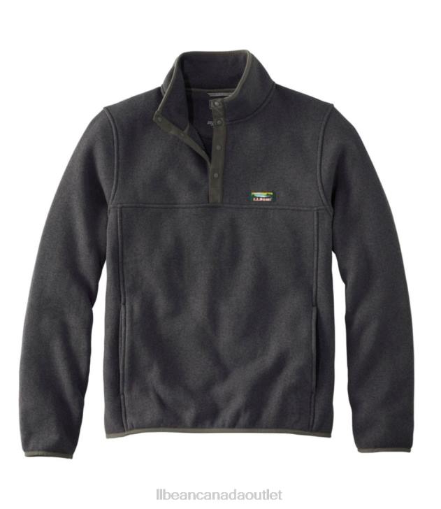 Outerwear Charcoal Gray Heather H8XZ5100 Sweater Fleece Pullover Men L.L.Bean