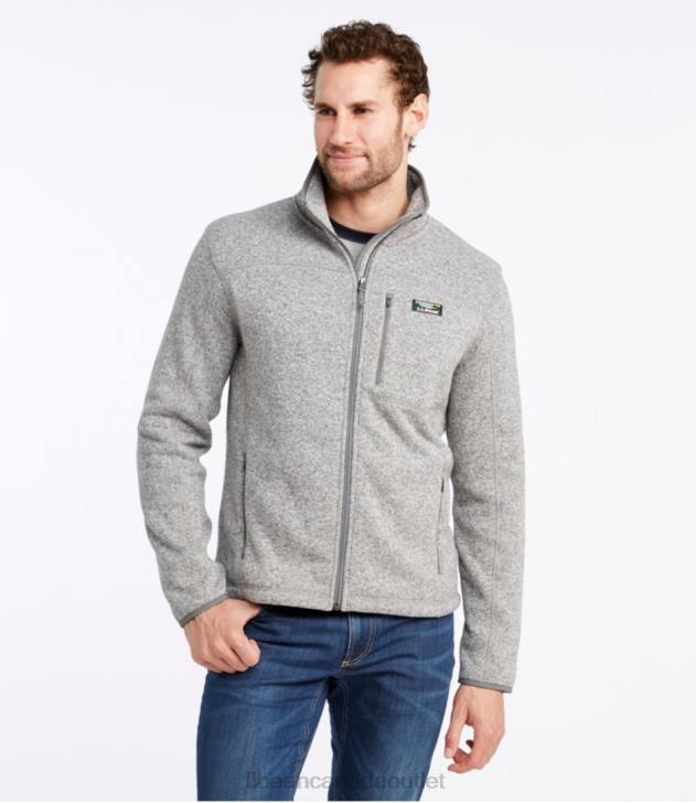 Outerwear Grey Heather H8XZ397 Sweater Fleece Full-Zip Jacket Men L.L.Bean