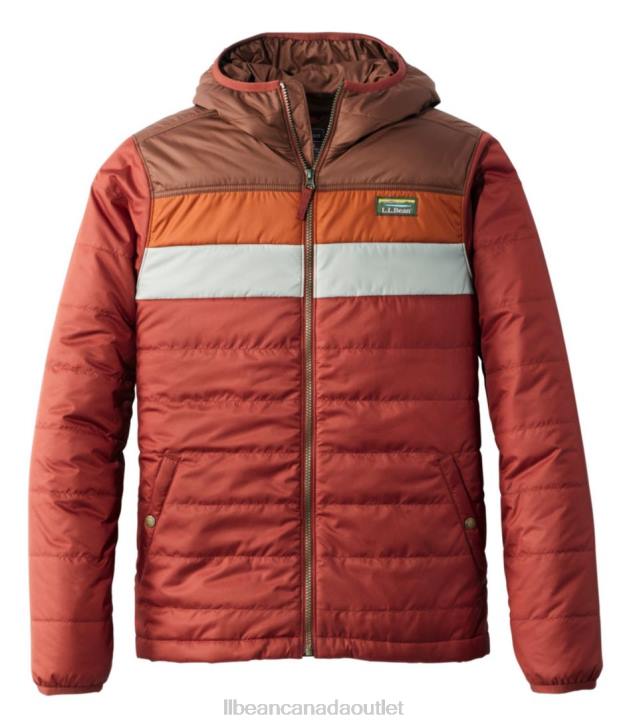 Outerwear Dark Russet/Dark Barley H8XZ3404 Mountain Classic Puffer Hooded Jacket Men L.L.Bean