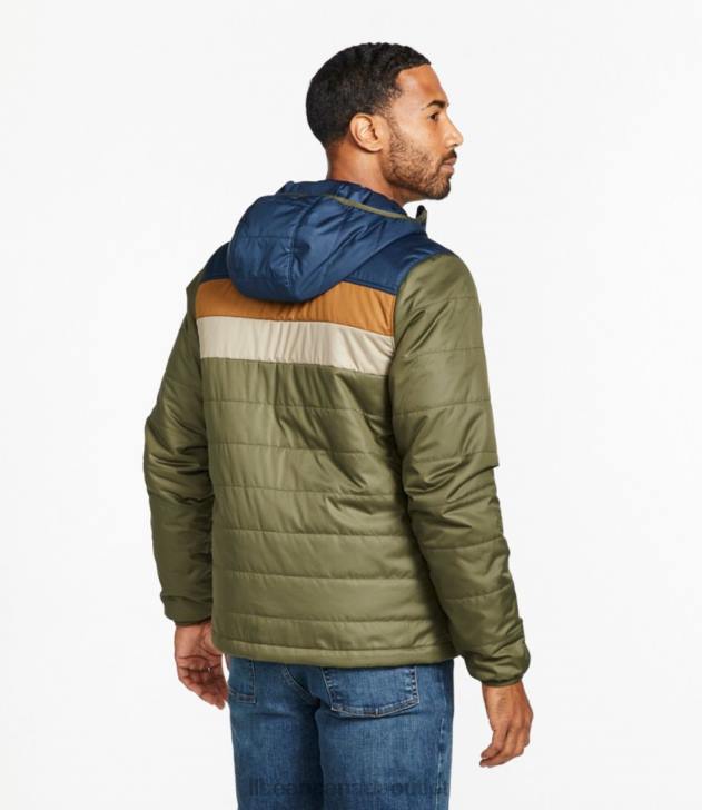 Outerwear Dark Russet/Dark Barley H8XZ3404 Mountain Classic Puffer Hooded Jacket Men L.L.Bean