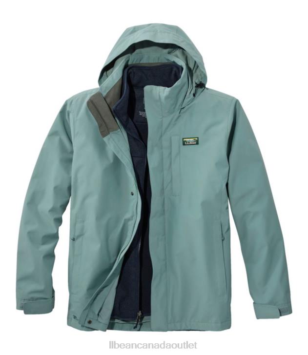 Outerwear Forest Gray/Carbon Navy H8XZ6078 Sweater Fleece 3-in-1 Jacket Men L.L.Bean