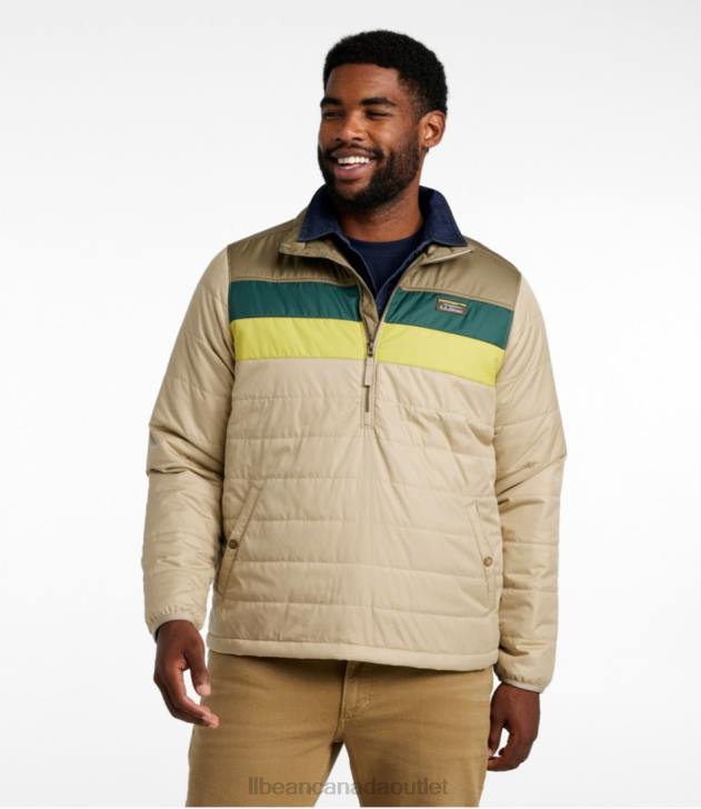 Outerwear Forest Gray/Carbon Navy H8XZ647 Mountain Classic Puffer Pullover Men L.L.Bean