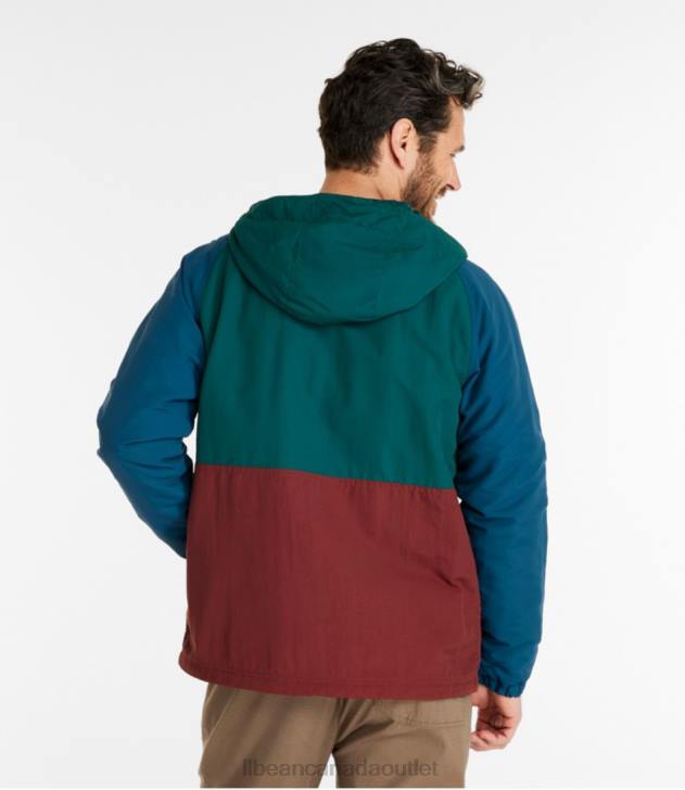 Outerwear Gunmetal Gray/Burgundy H8XZ3442 Mountain Classic Insulated Anorak Men L.L.Bean