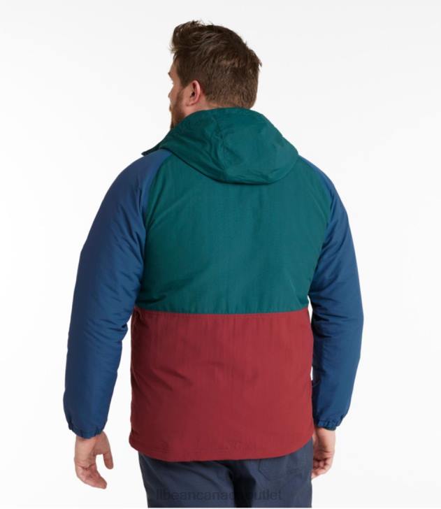 Outerwear Gunmetal Gray/Burgundy H8XZ3442 Mountain Classic Insulated Anorak Men L.L.Bean