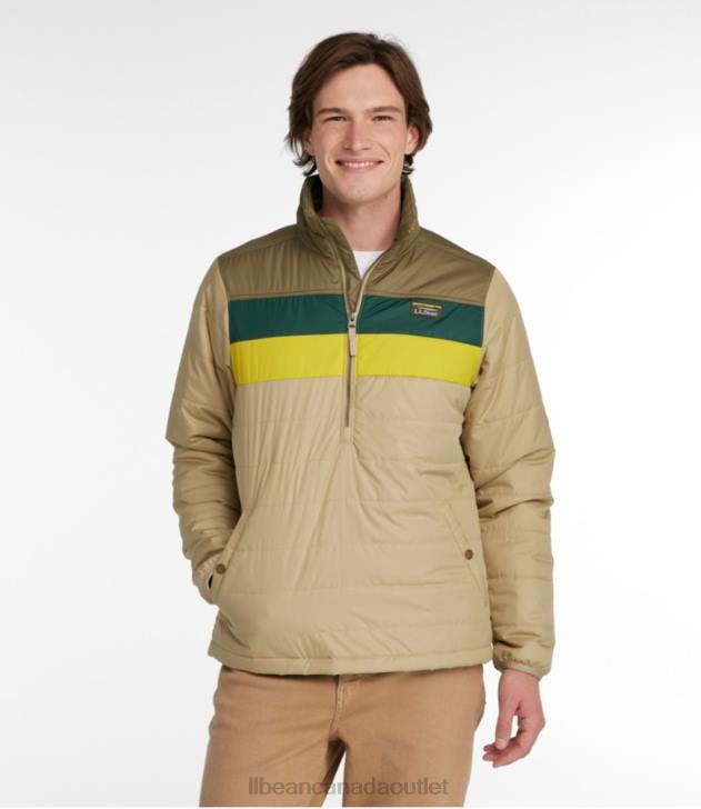 Outerwear Kelp Green/Nautical Navy H8XZ3475 Mountain Classic Puffer Pullover Men L.L.Bean