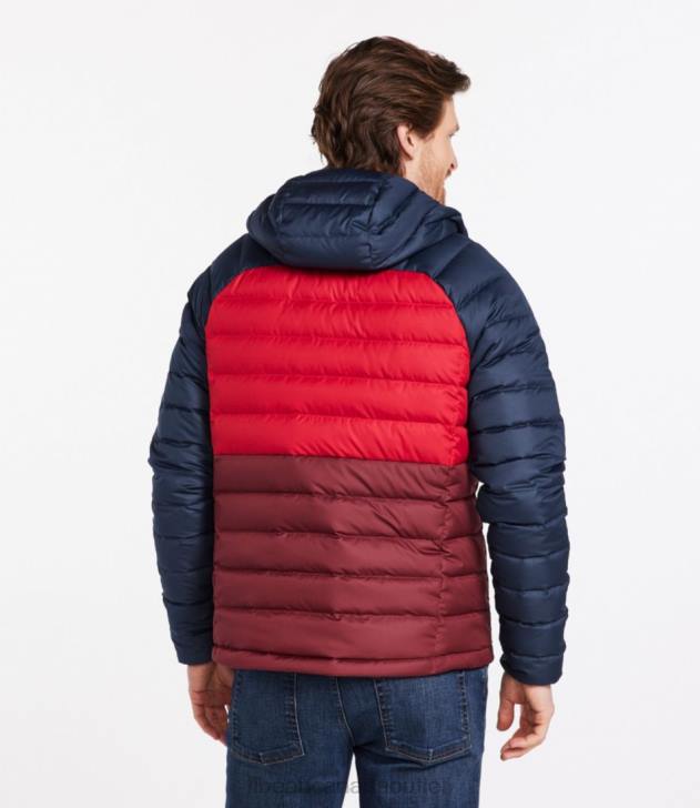 Outerwear Marine Blue/Nautical Navy H8XZ3678 Down Hooded Jacket Men L.L.Bean