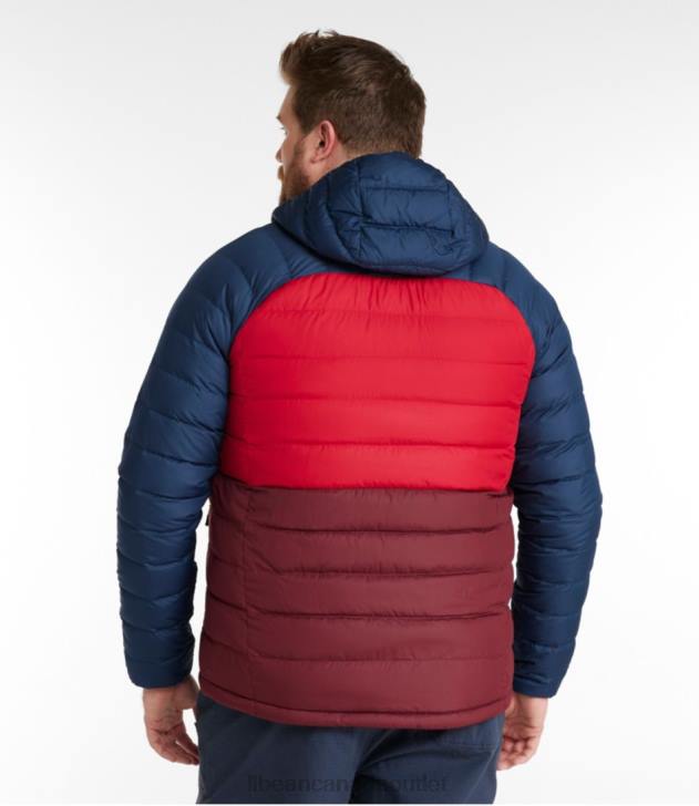 Outerwear Marine Blue/Nautical Navy H8XZ3678 Down Hooded Jacket Men L.L.Bean
