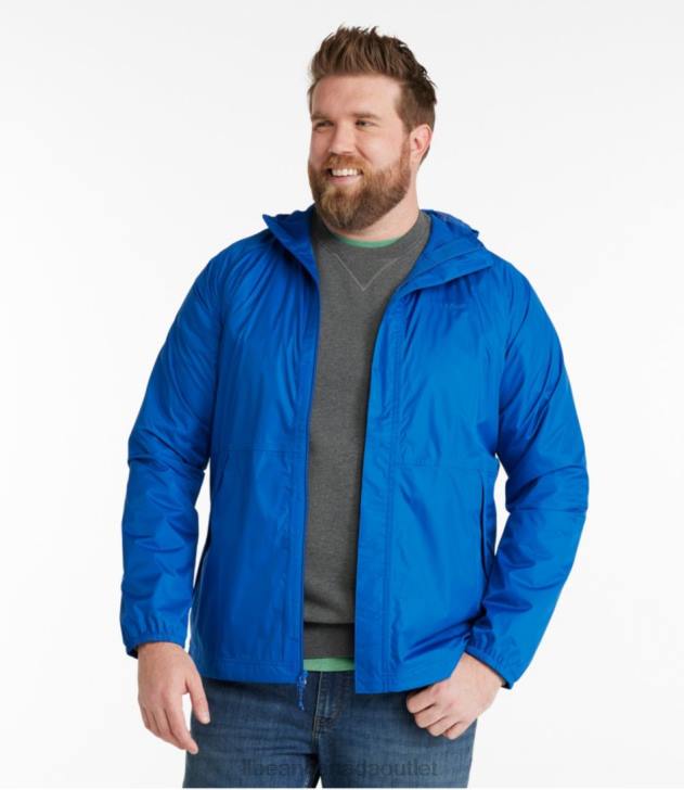 Outerwear Deep Sapphire H8XZ3180 Waterproof Windbreaker Jacket Men L.L.Bean