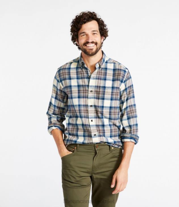 Clothing Black Watch Patchwork H8XZ2962 Scotch Plaid Flannel Shirt Men L.L.Bean