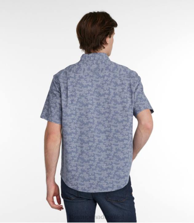 Clothing Carbon Navy Geo H8XZ3492 Lakewashed Camp Shirt Men L.L.Bean