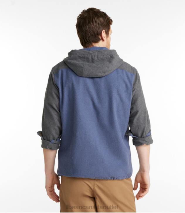 Clothing Charcoal Gray H8XZ3459 Scotch Plaid Flannel Shirt Men L.L.Bean