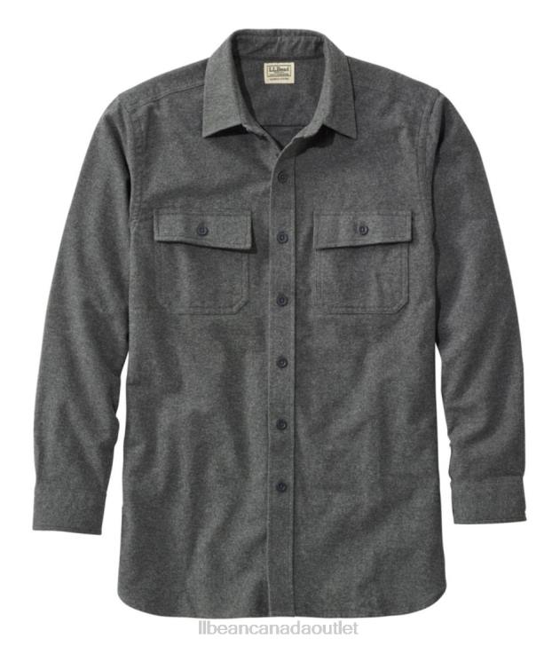Clothing Charcoal Gray Heather H8XZ128 Chamois Shirt Men L.L.Bean