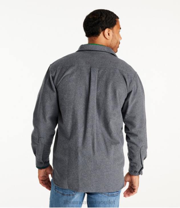 Clothing Charcoal Gray Heather H8XZ4844 Chamois Shirt Men L.L.Bean