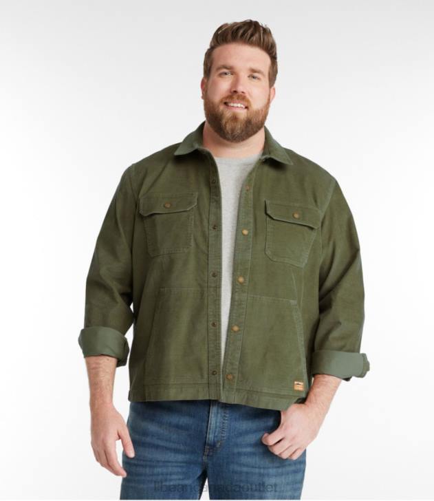 Clothing Deep Olive H8XZ3036 BeanBuilt Corduroy Shirt Jac Men L.L.Bean