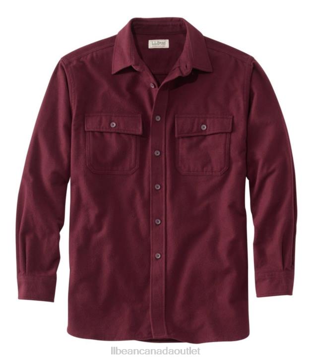 Clothing Deep Wine H8XZ4667 Chamois Shirt Men L.L.Bean