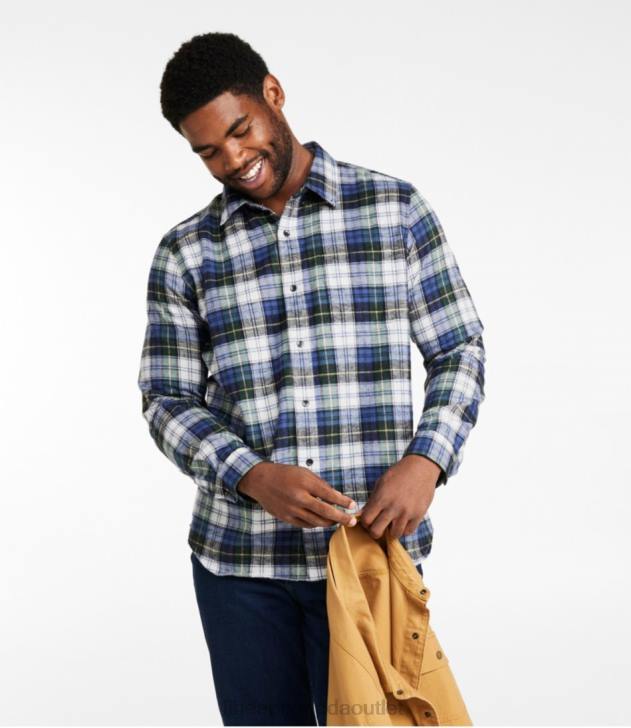 Clothing Freeport Gray H8XZ5935 Scotch Plaid Flannel Shirt Men L.L.Bean