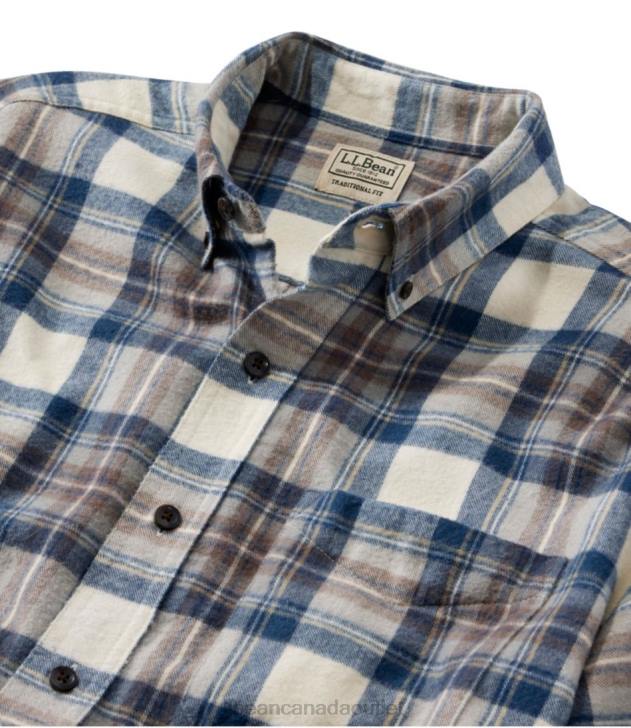 Clothing Freeport Gray H8XZ6418 Scotch Plaid Flannel Shirt Men L.L.Bean