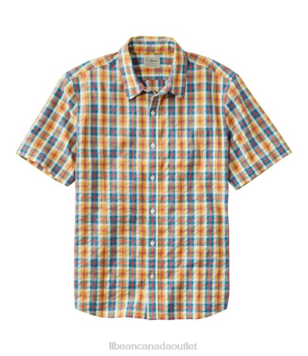 Clothing Goldenrod H8XZ6480 Organic Cotton Seersucker Shirt Men L.L.Bean