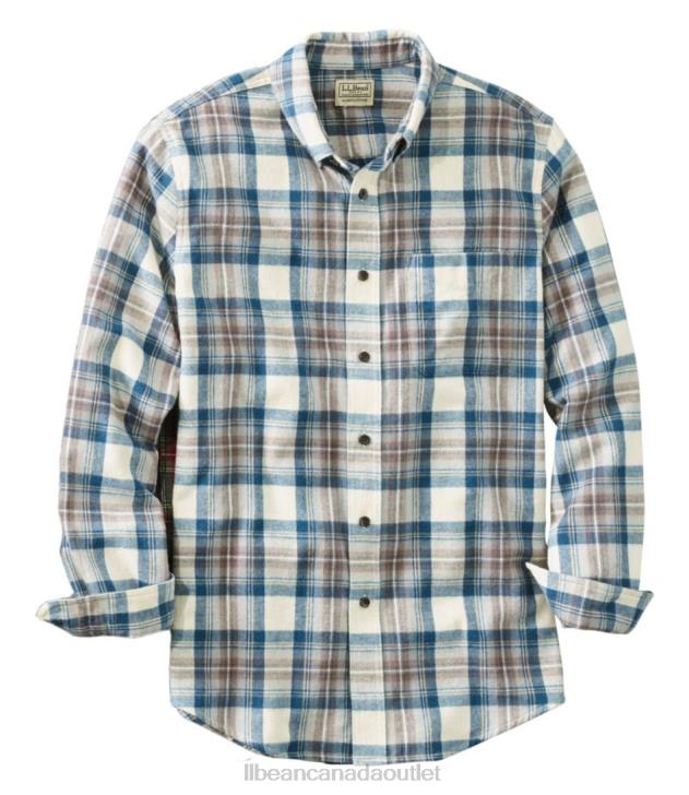 Clothing Indigo Tartan H8XZ400 Scotch Plaid Flannel Shirt Men L.L.Bean
