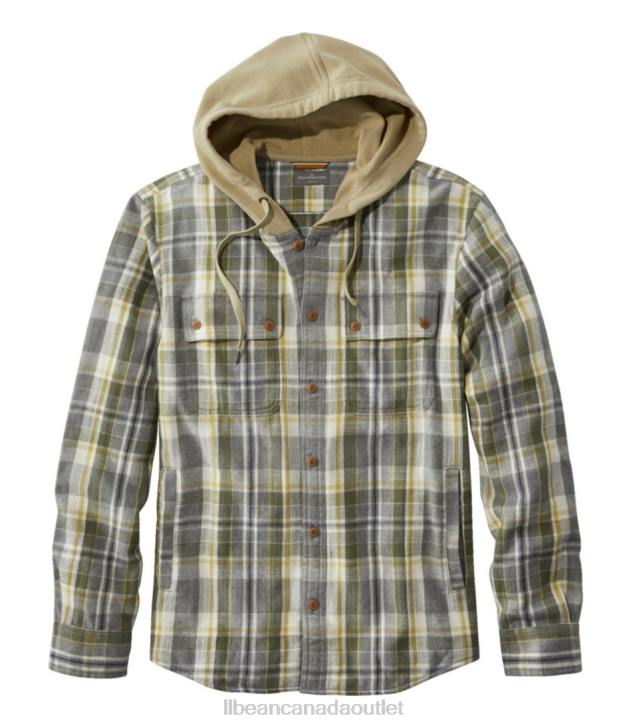 Clothing Light Gray Heather H8XZ4990 Signature Heritage Textured Flannel Men L.L.Bean