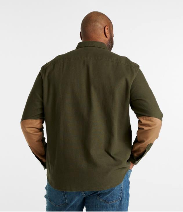 Clothing Loden H8XZ724 Signature Rugged Soft Twill Shirt Men L.L.Bean