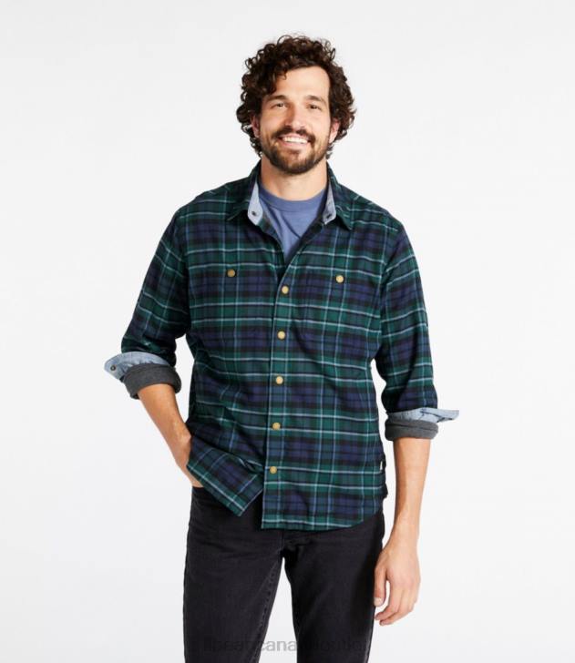 Clothing Marine Blue H8XZ3407 BeanFlex All-Season Flannel Men L.L.Bean