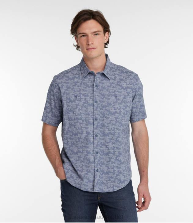 Clothing Moonlight Blue H8XZ681 Lakewashed Camp Shirt Men L.L.Bean