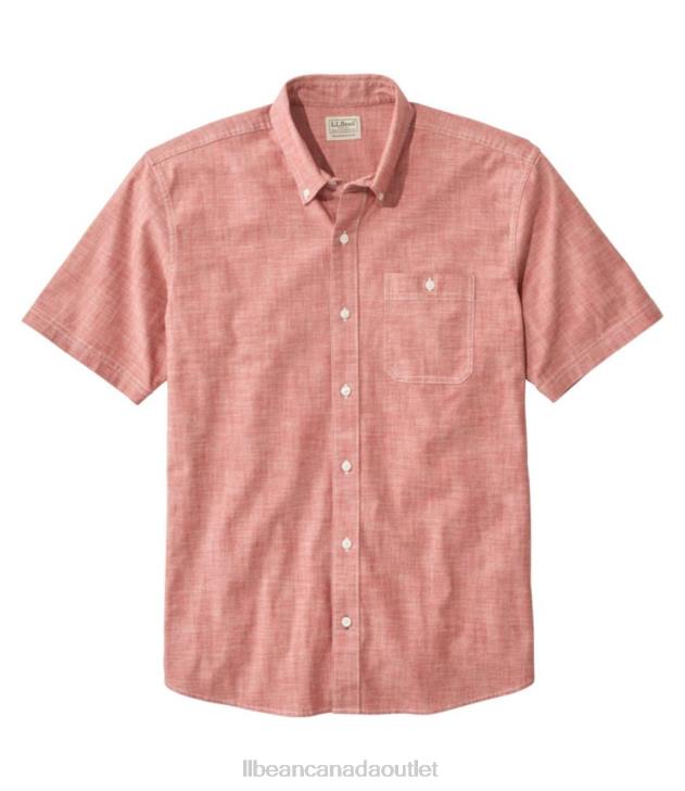 Clothing Pale Sienna H8XZ3506 Comfort Stretch Chambray Shirt Men L.L.Bean