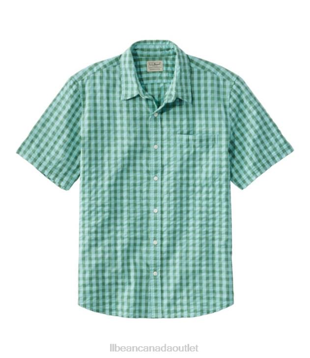 Clothing Pale Turquoise H8XZ210 Organic Cotton Seersucker Shirt Men L.L.Bean