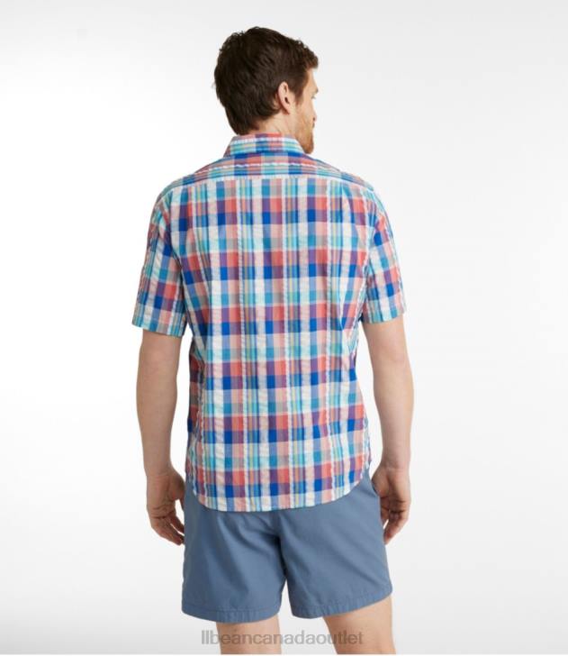 Clothing Pale Turquoise H8XZ210 Organic Cotton Seersucker Shirt Men L.L.Bean