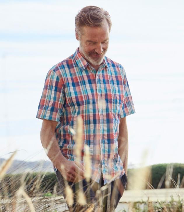 Clothing Pale Turquoise H8XZ210 Organic Cotton Seersucker Shirt Men L.L.Bean