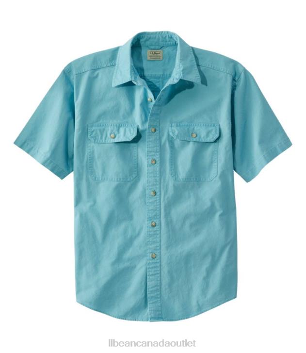 Clothing Sea Blue H8XZ5003 Sunwashed Canvas Shirt Men L.L.Bean
