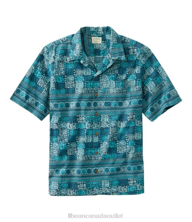 Clothing Storm Blue Leaves H8XZ68 Tropics Shirt Men L.L.Bean