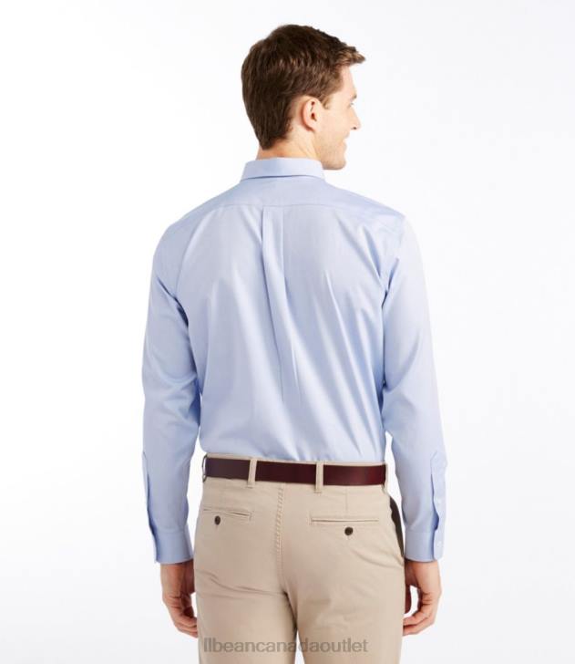 Clothing Blue H8XZ727 Wrinkle-Free Pinpoint Oxford Cloth Shirt Men L.L.Bean