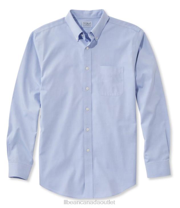 Clothing Blue H8XZ727 Wrinkle-Free Pinpoint Oxford Cloth Shirt Men L.L.Bean